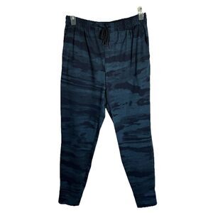 Stance Joggers Mens Sz M Sweat Pants Dark Blue Camo Print Polyester Elastane